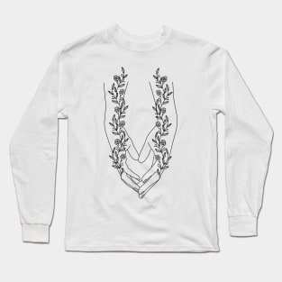 Flower love hands Long Sleeve T-Shirt